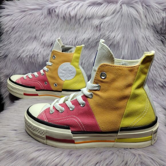 Converse Chuck 70 Plus Hi Pride Proud To Be Canvas Platform Sneakers Womens Sz 8 - Picture 1 of 8